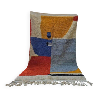 Handmade pure wool Moroccan rug size 140 x 260 cm