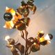Midcentury modern brass flower floor lamp Hans Kögl