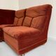 Old modular sofa in vintage velvet fabric, 5 elements, 70s