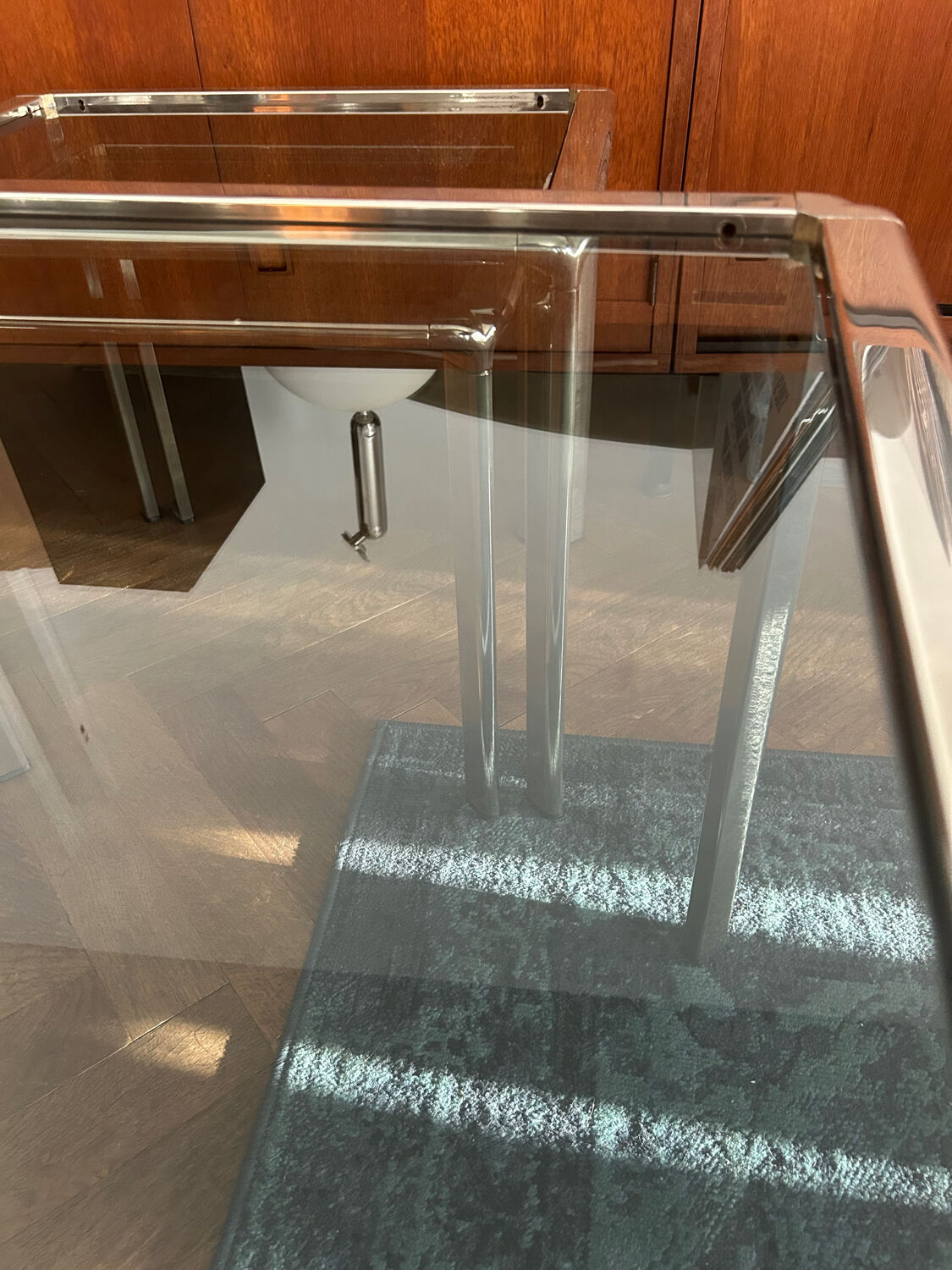 Chrome nesting tables designed and produced by Fratelli Orsenigo.