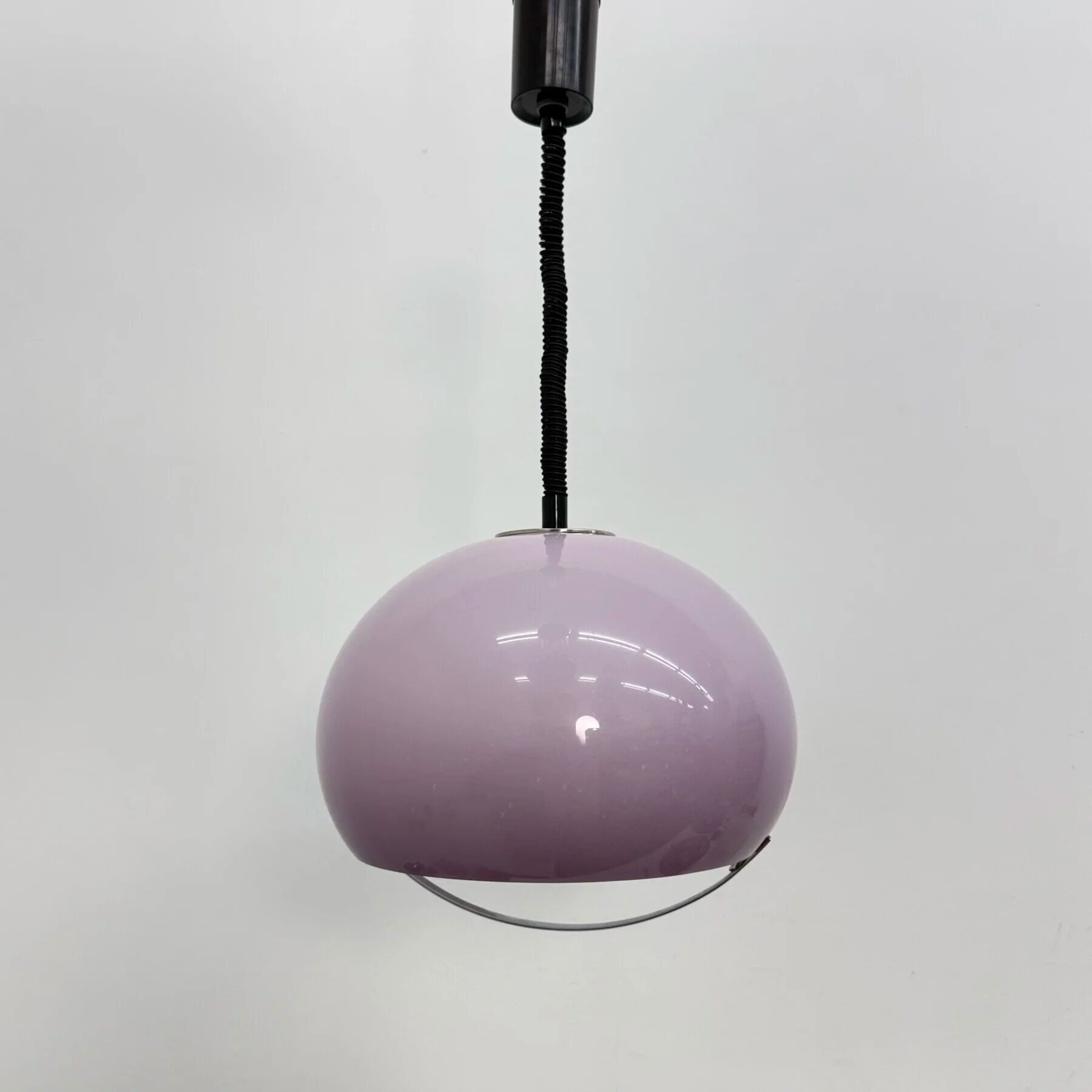 Mid-century purple plastic hanging lamp Harvey Guzzini for Meblo, 1970s