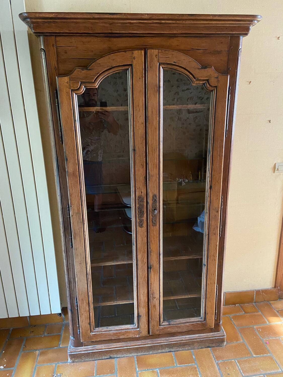 Late 19th century glass-fronted bookcase
