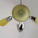 Vintage Chrome Three-Armed Ceiling Lamp from Instala Decin, 1950s