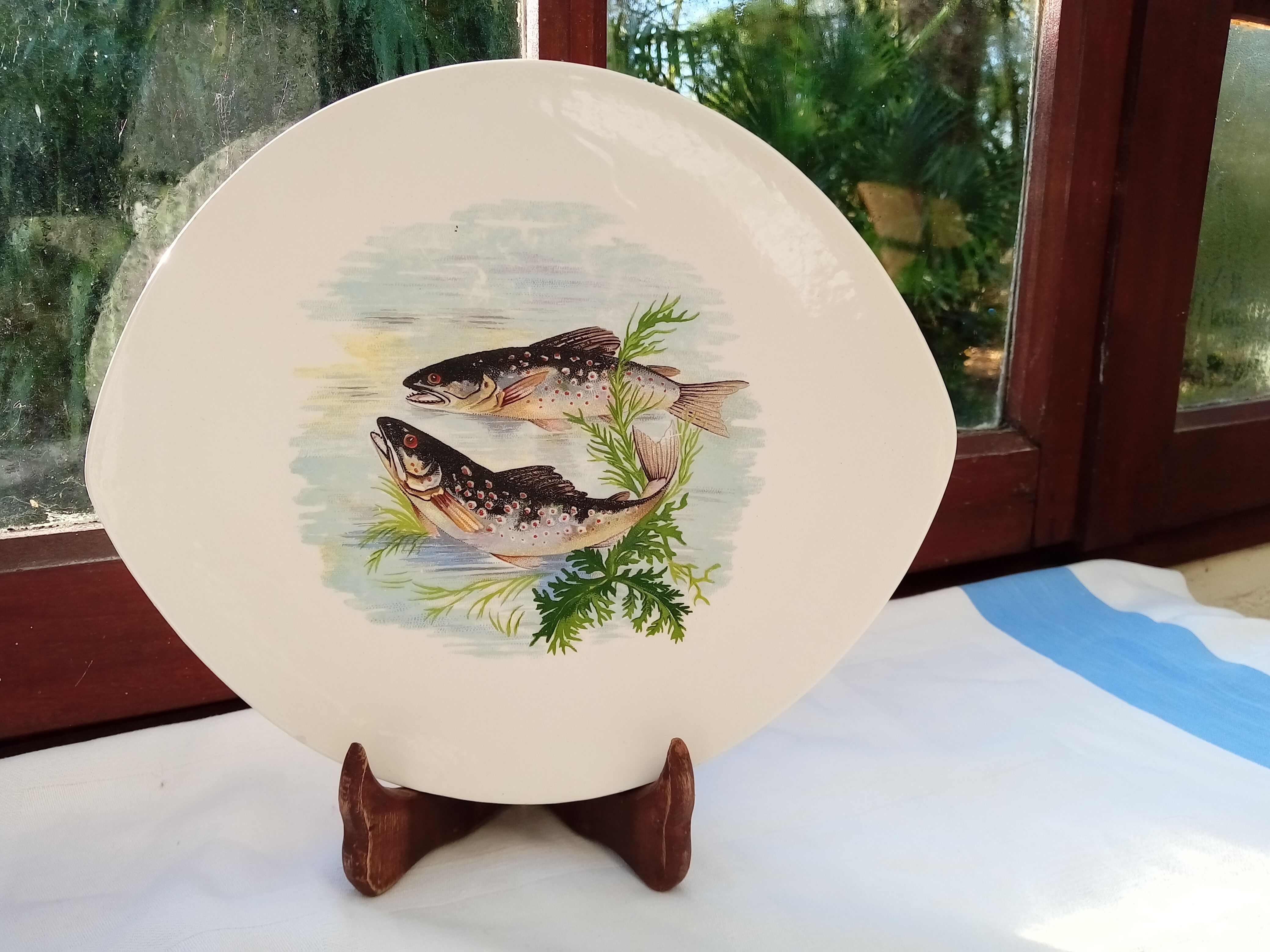 6 flat oval plates Salins