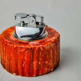Red alabaster lighter by Romano Bianchi, Italy, 1970