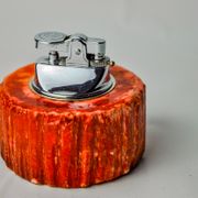 Red alabaster lighter by Romano Bianchi, Italy, 1970