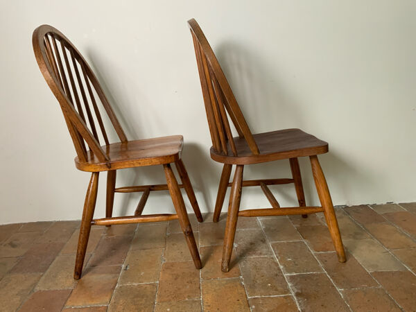Paire de chaises anglaises en pin