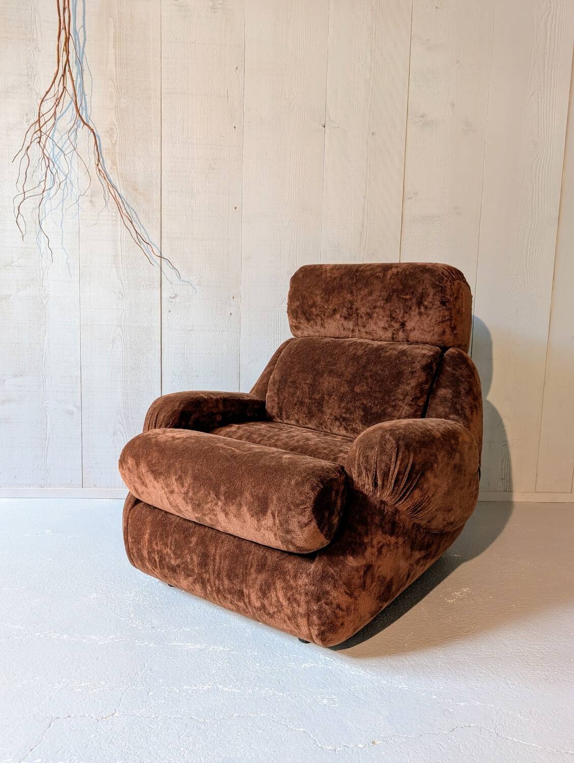 Velvet armchair