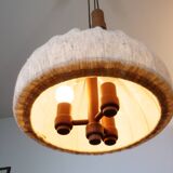 Teak Pull Pendant Ceiling Lamp Domus 1960s