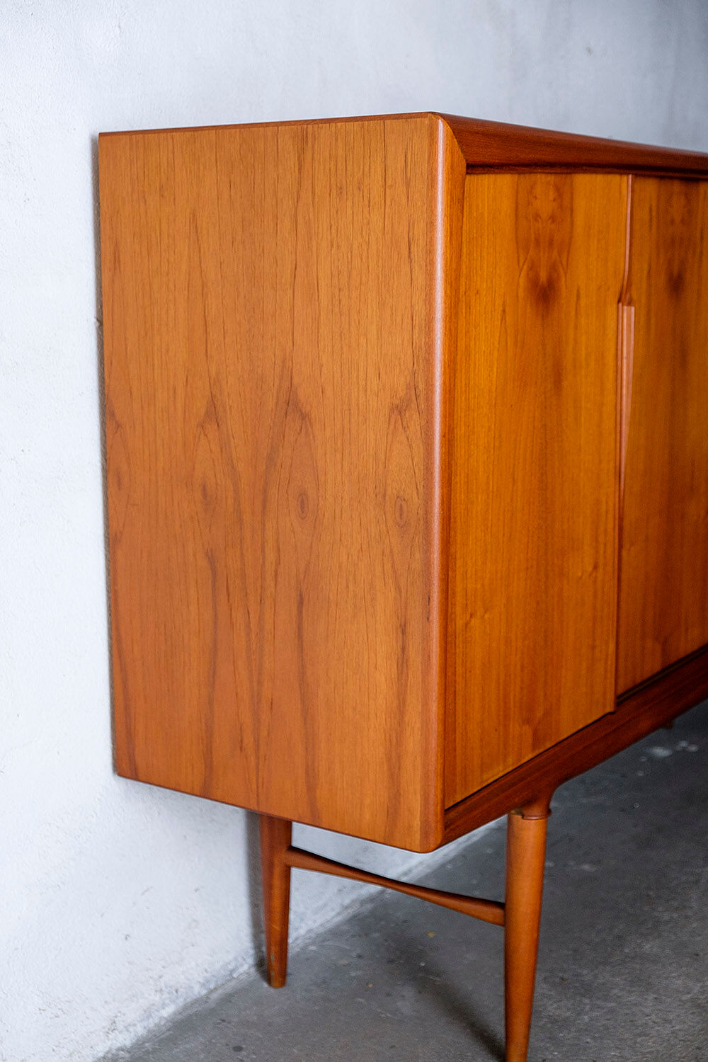 Danish teak highboard by Axel Christensen for ACO Møbler, 1960s