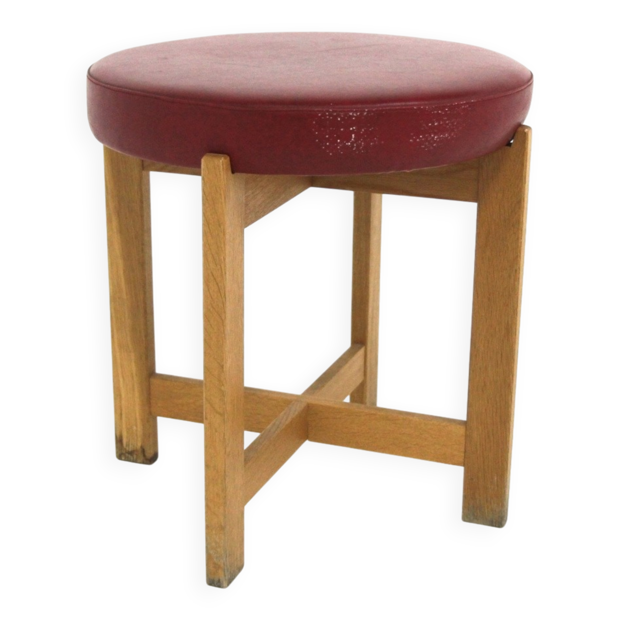 Tabouret scandinave en chêne, Suède, 1960