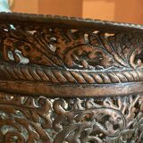 17th century Italian chased bronze cup or urn
