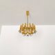 Brass Chandelier by Gaetano Sciolari