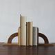 Serre-livres en bois de style mid-century moderne, années 1960, ensemble de 2
