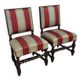 Paire de chaises Louis XIII en chêne