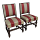 Pair of Louis XIII oak chairs