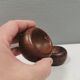 Two small saltcellars (or salt and pepper) in teak wood, Denmark 1970s.