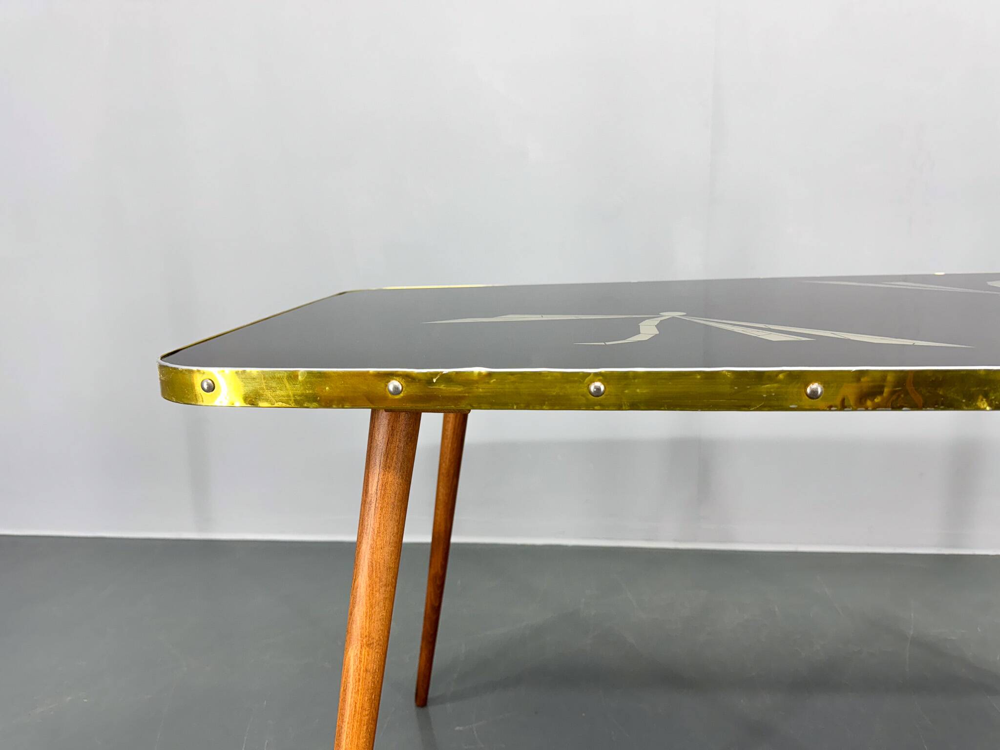 Table basse en verre du milieu du siècle, fabriquée en Allemagne, 1960