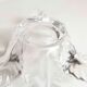 Empty floral pocket crystal of transparent arques signed
