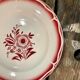 Digoin Sarreguemine red plate