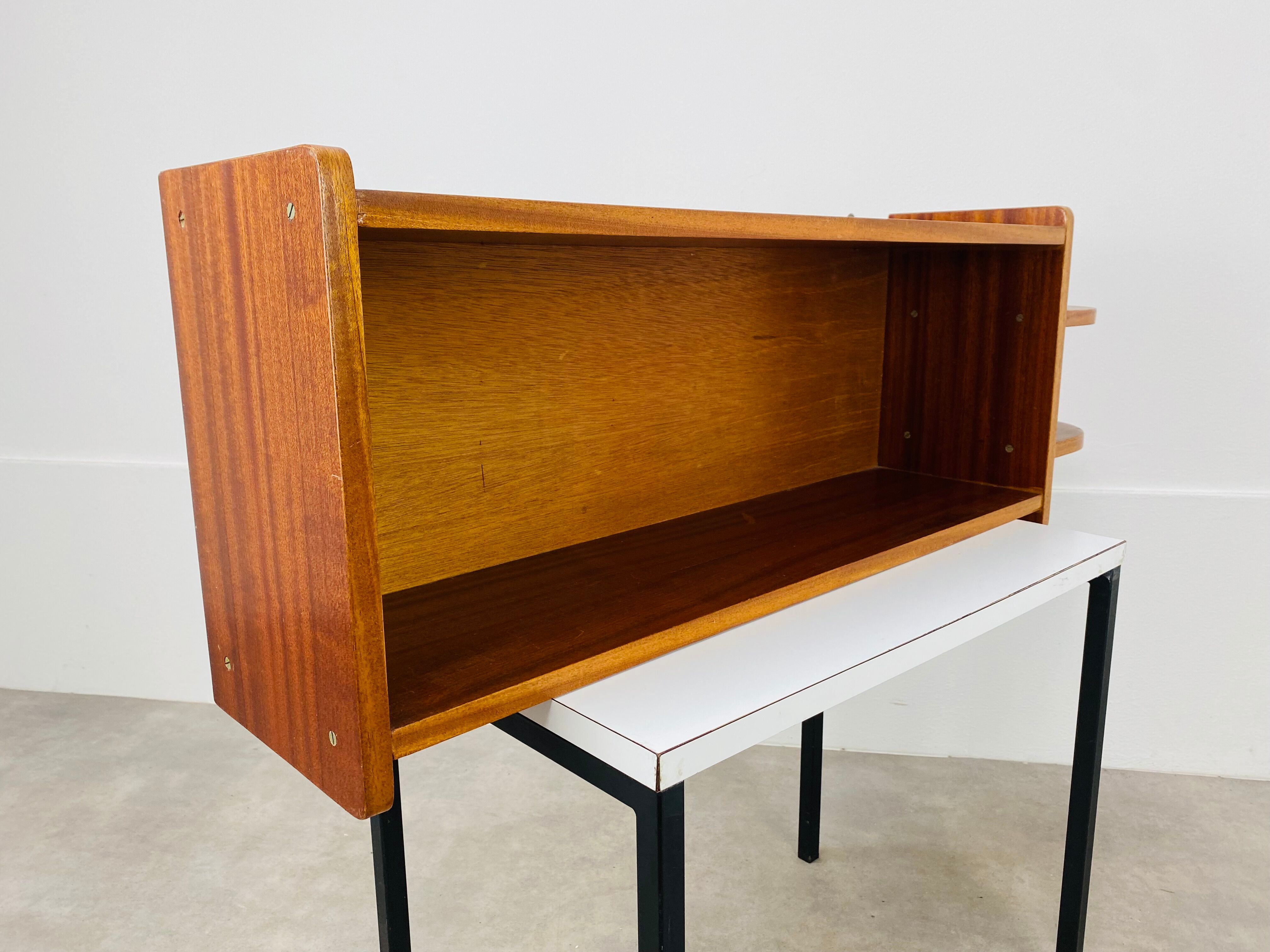 Asymmetrical vintage 50s wall shelf