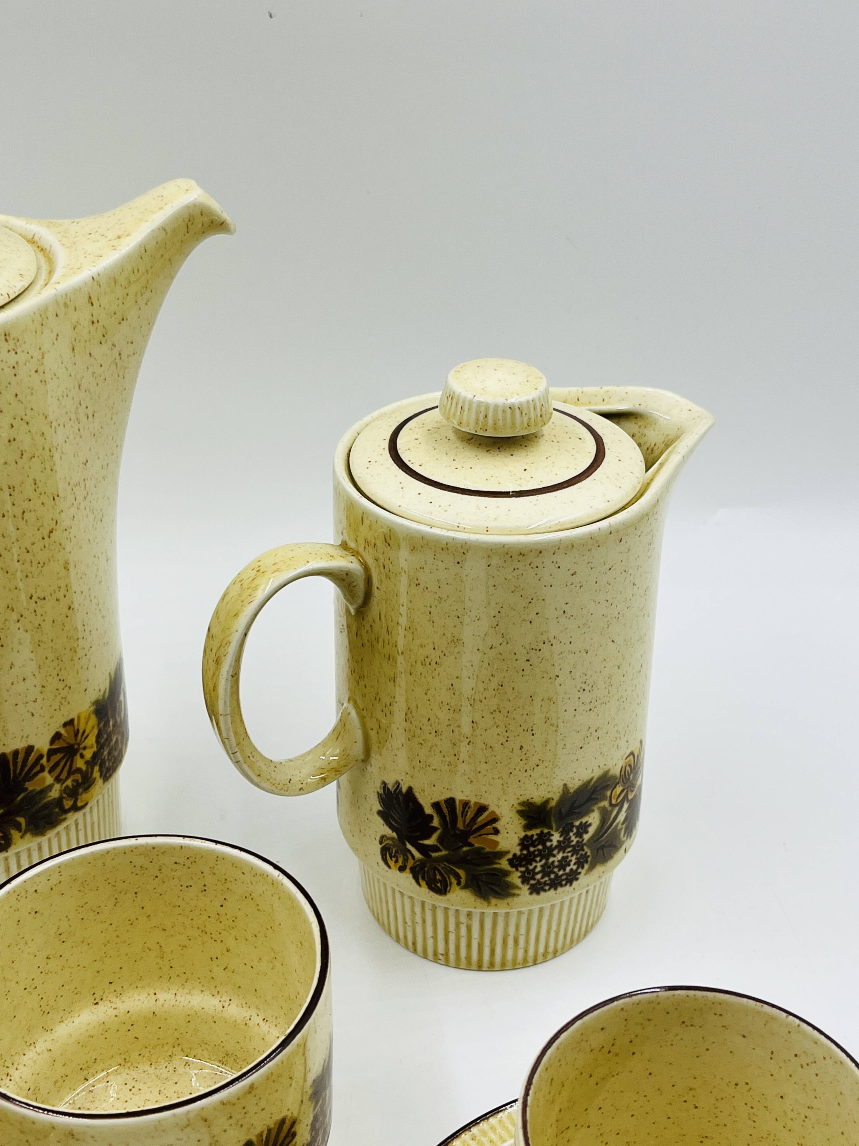 Service à café 4 personnes Poole Pottery modèle Thistlewood