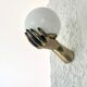 Pair of brass "hands" wall lamps, Arlus 1960