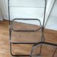 Series of 3 black and transparent Plia chairs Giancalo Piretti for Castelli, 1980.