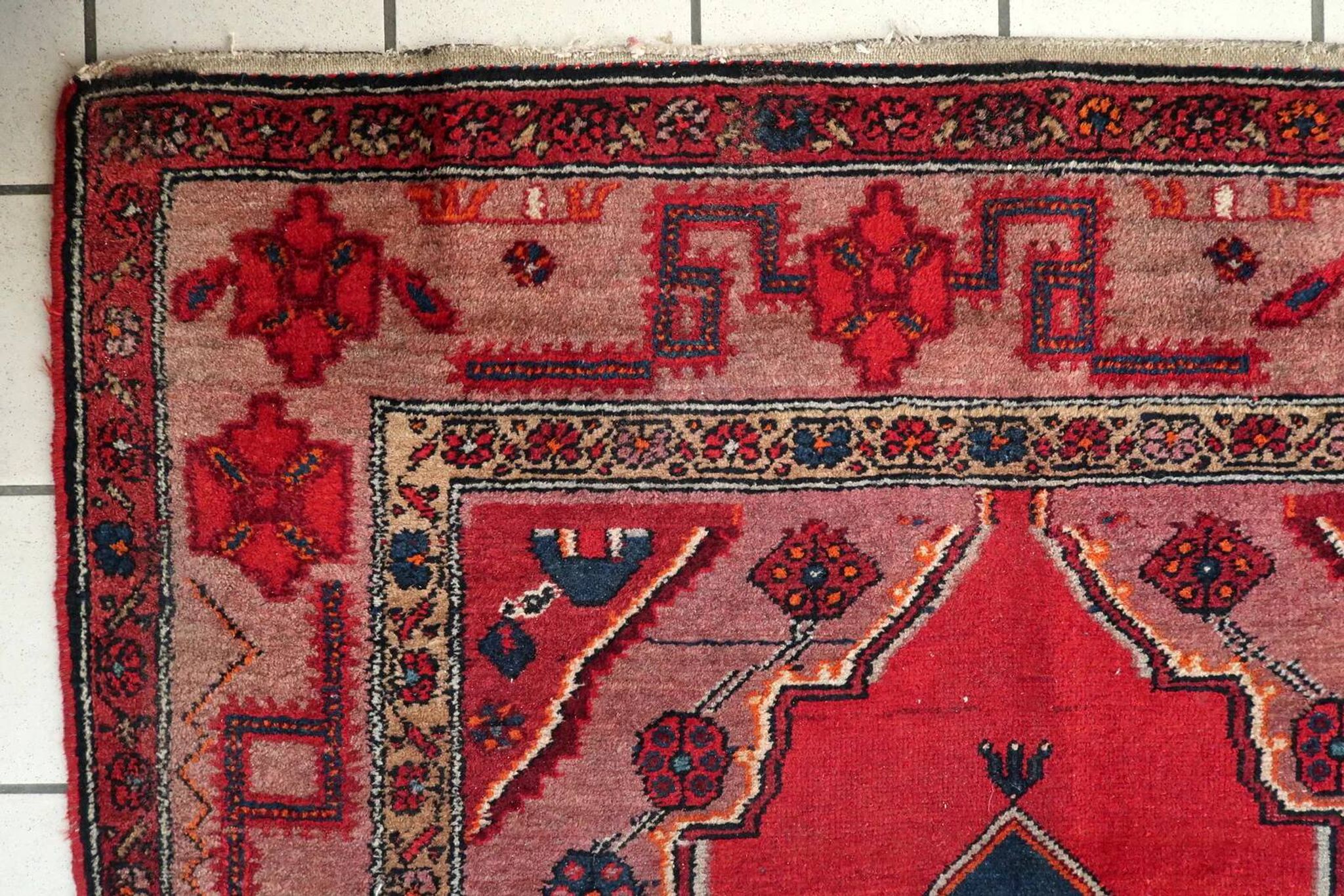 Antique 1920s Persian Malayer rug 127cm x 220cm - 1C1252