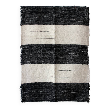 Tapis artisanal tissé main en coton recyclé - 120 x 170 cm