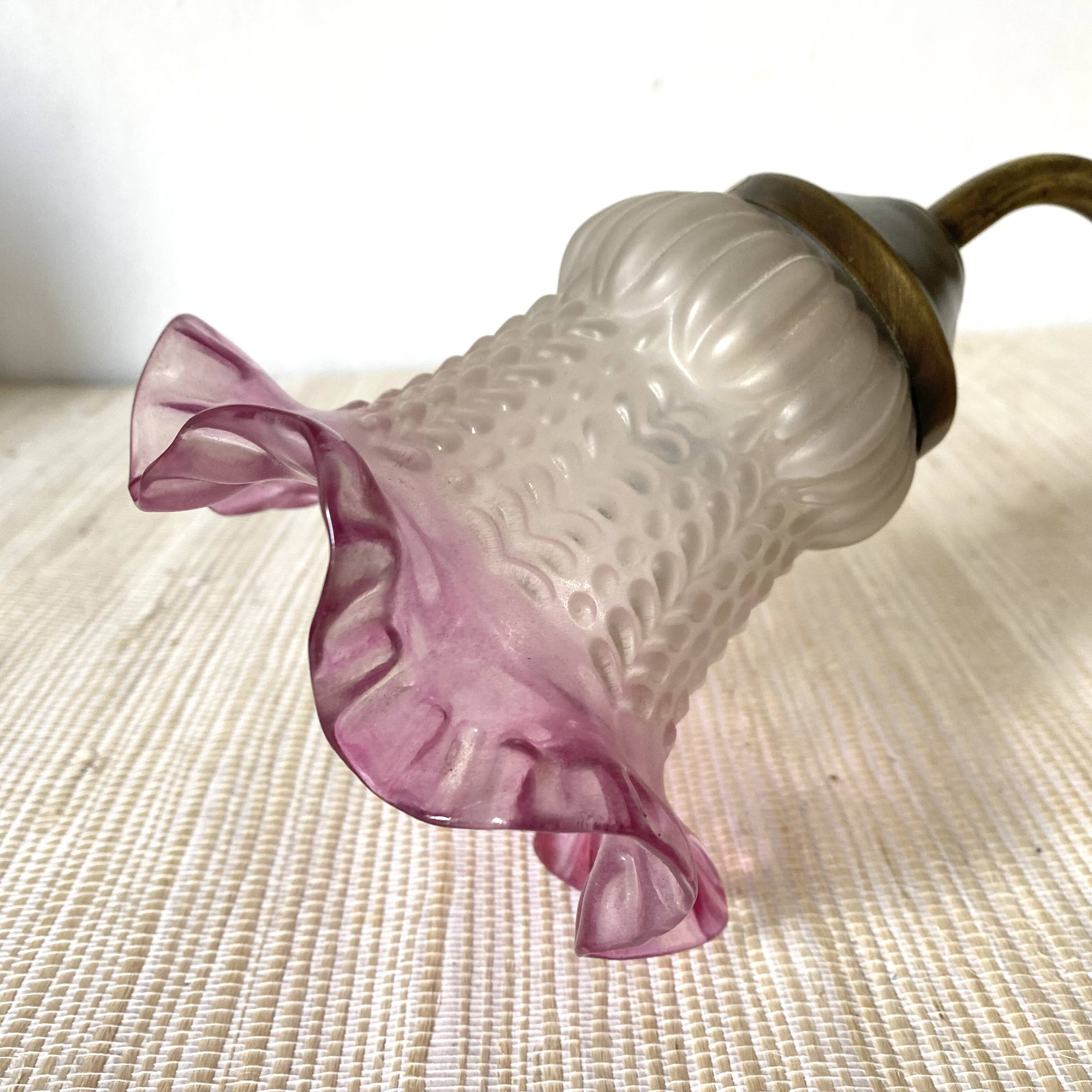 Pair of retro style wall lights, tulips