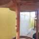Barbière table de toilette bois courbé