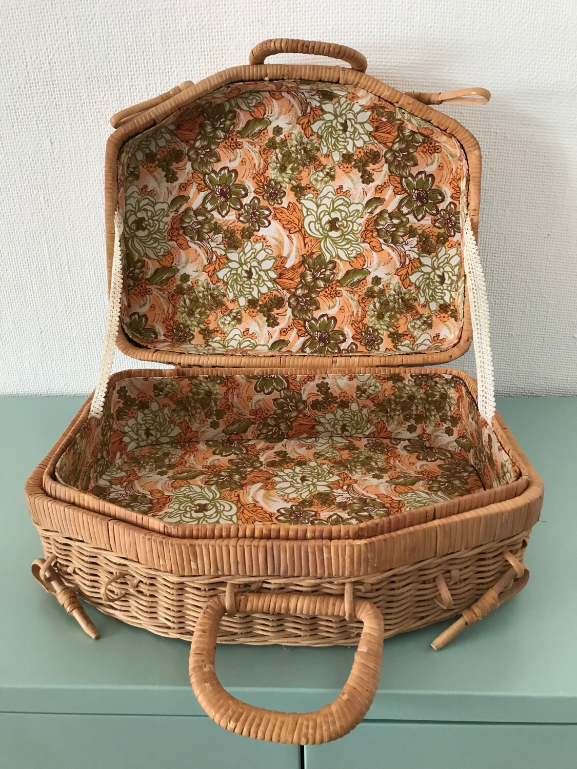 Vintage wicker case