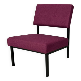 Fauteuil lounge couleur aubergine Gijs Van Der Sluis modèle 36 ZA, 1961