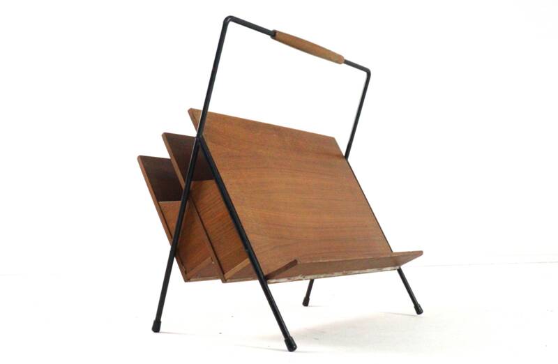 Magazine rack wood + metal