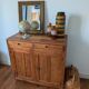 Vintage Parisian Buffet - Patinated Blonde Pine - 100x100cm
