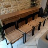 Set of 4 Scandinavian rope chairs