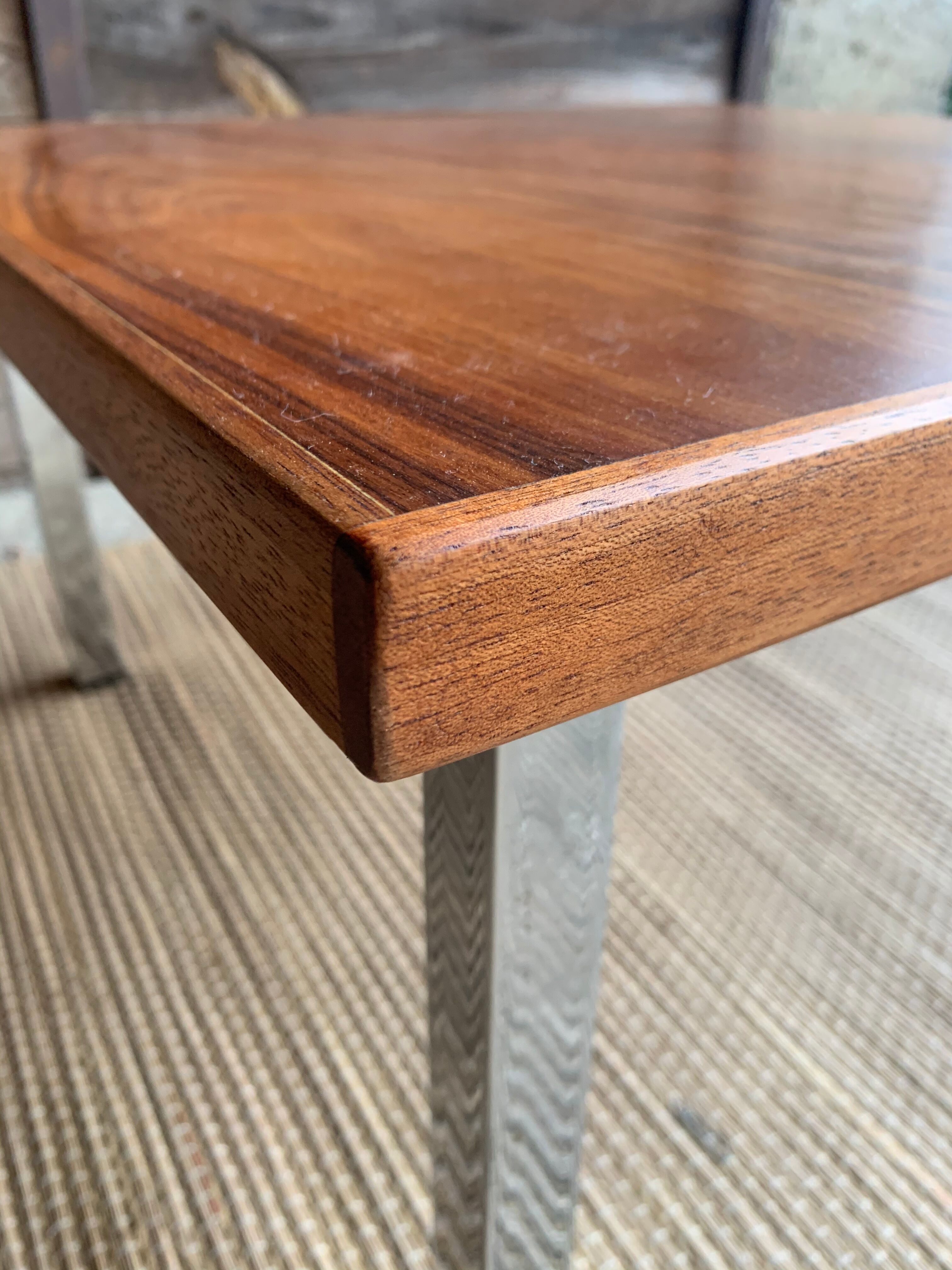 Rosewood and chrome feet coffee table