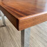 Rosewood and chrome feet coffee table