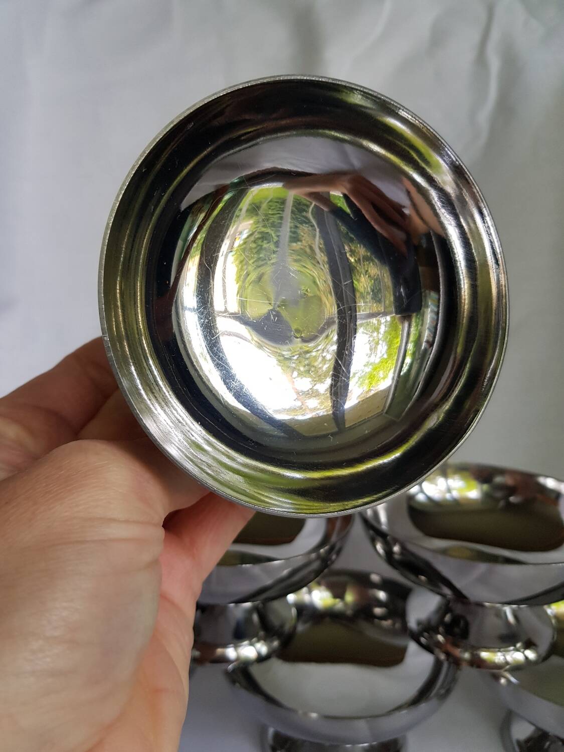 Coffret de 6 coupes à glace sur pied bas