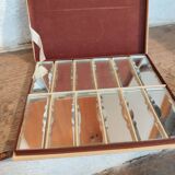 Set of 12 beveled mirror knife holders
