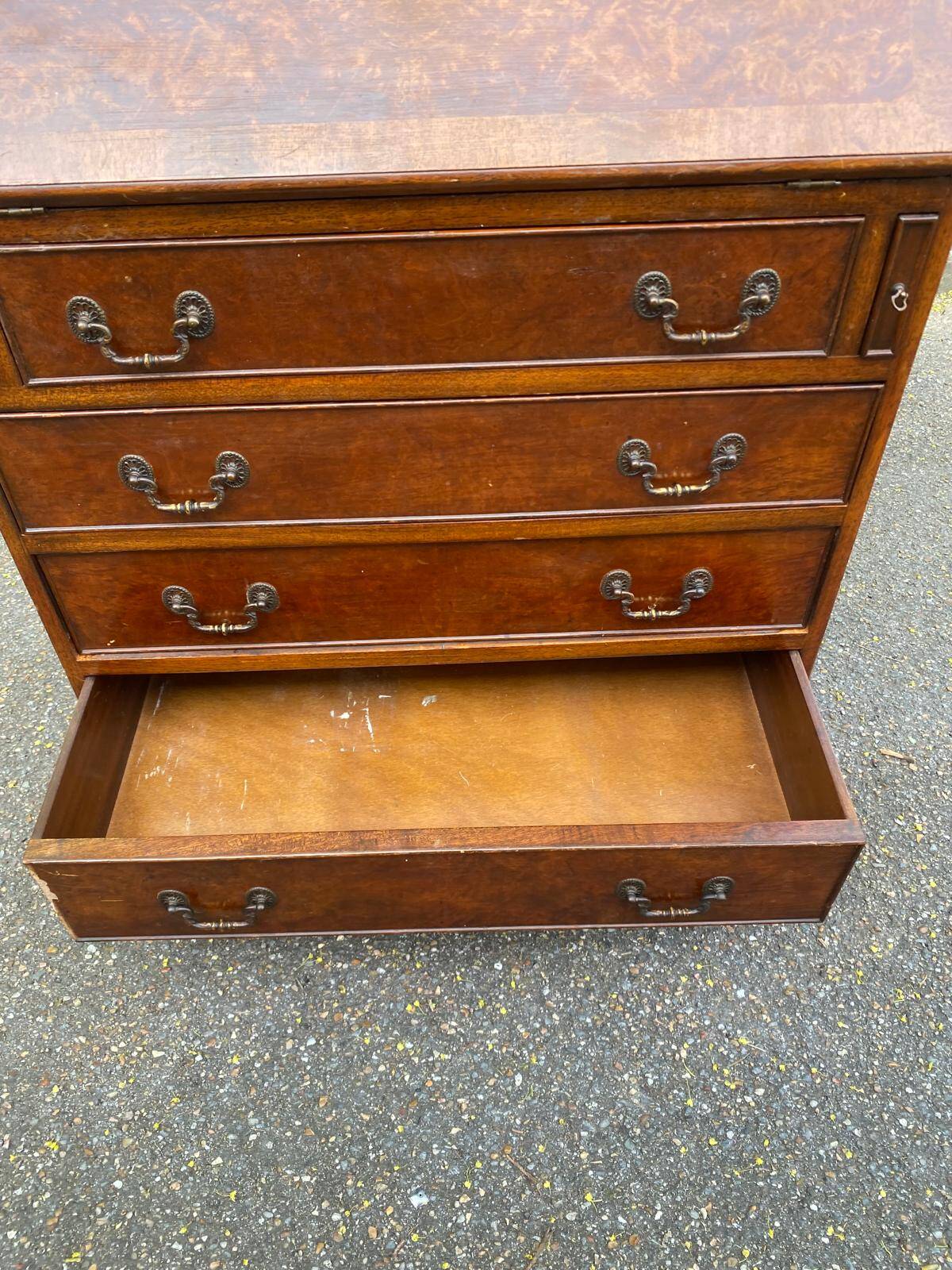 Secrétaire Chippendale en bois du XIXème