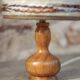 Vintage table lamp, vintage lamp, wooden base lamp with shade.
