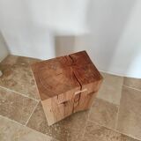 Brutalist larch stool