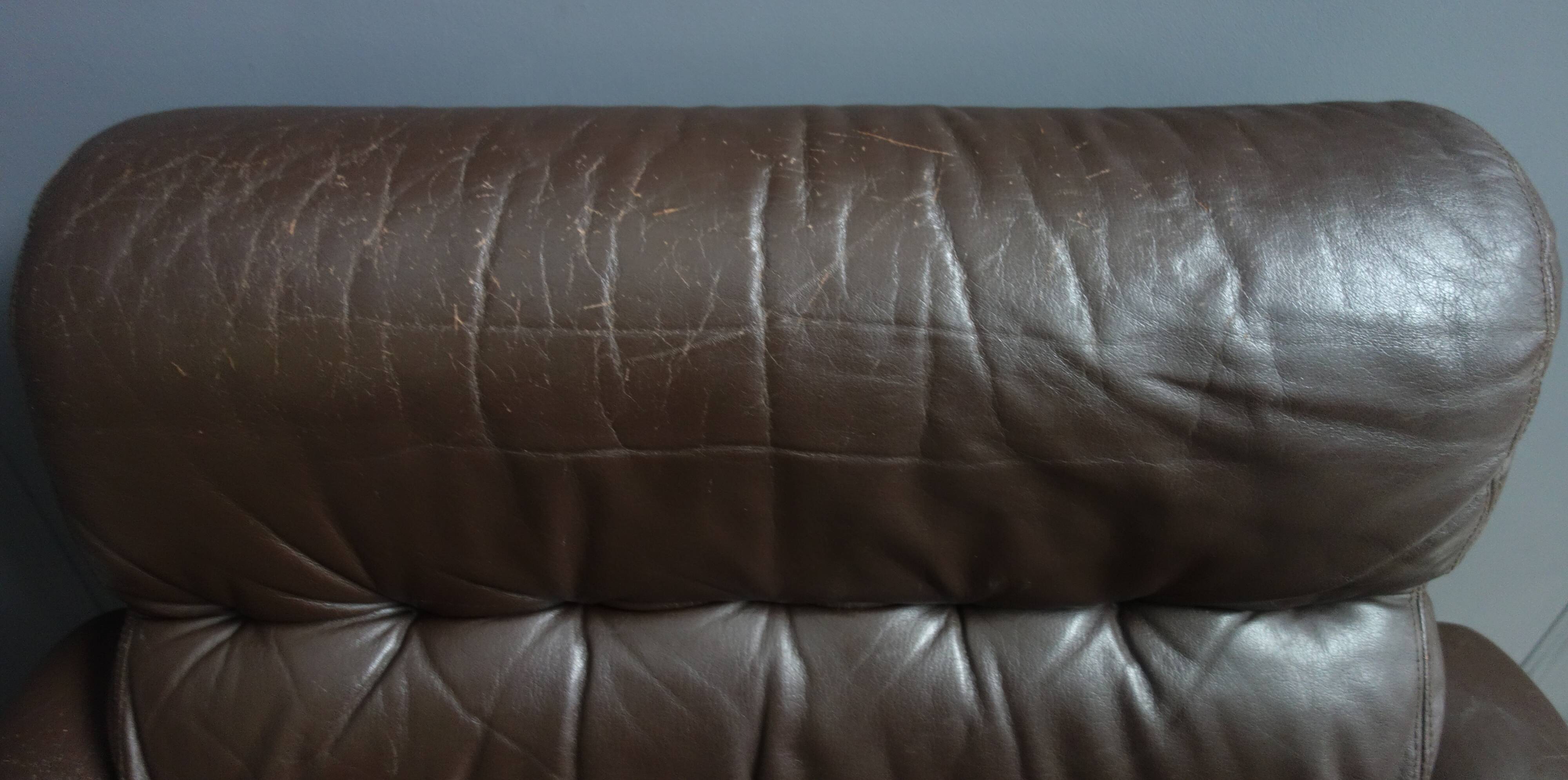 Brown Leather armchair 1970s