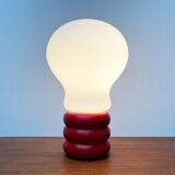 Giant table lamp or floor lamp in the shape of a light bulb from the mid-century German space age by Ingo Maurer for M Design, 1960s.