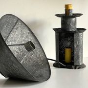 LAMPE Coeur ZINC Vintage
