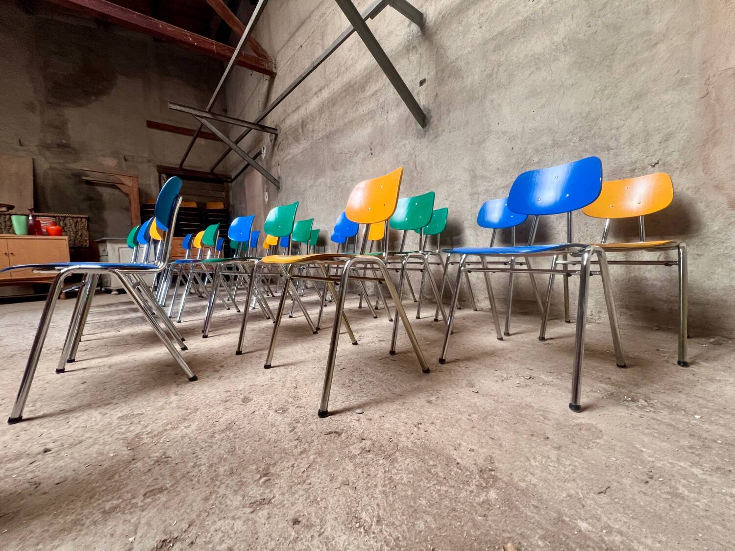 59 vintage colorful chairs