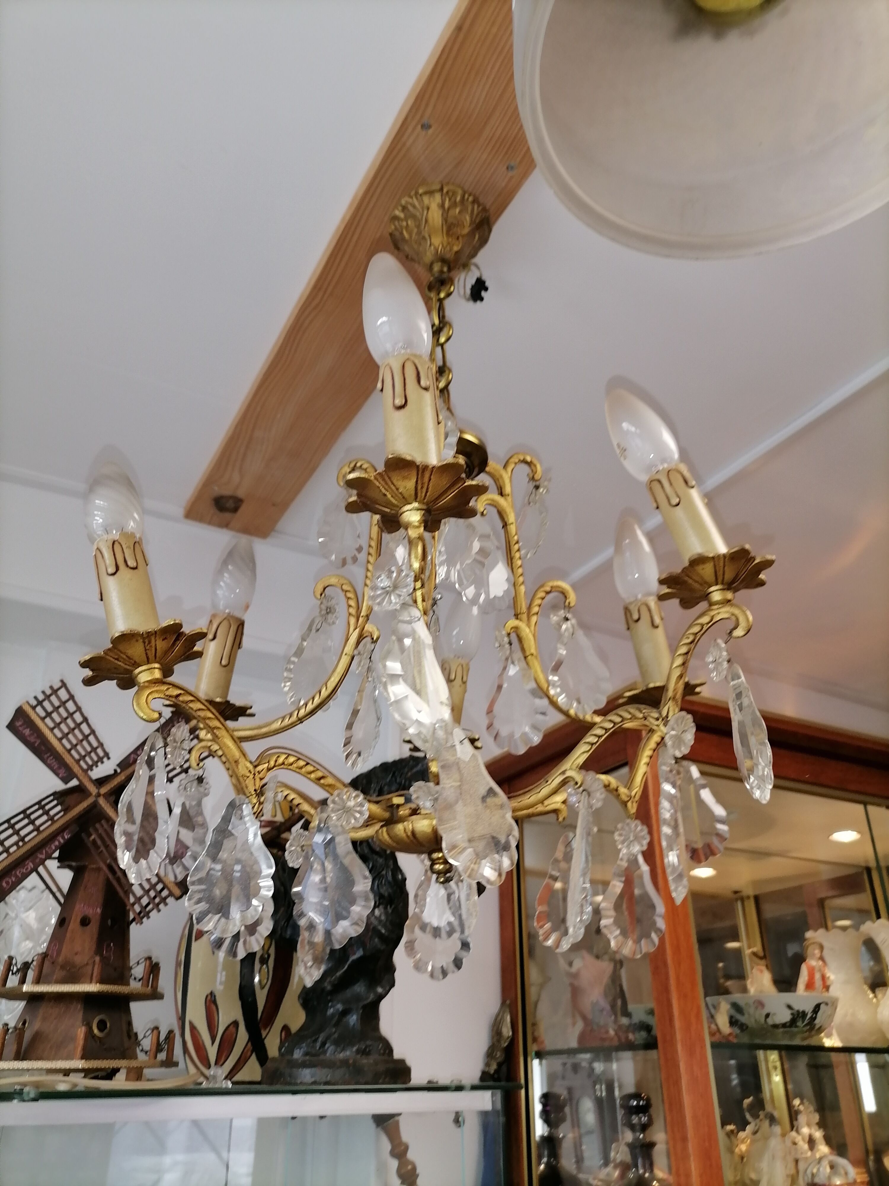 Chandelier pampilles 6 branches