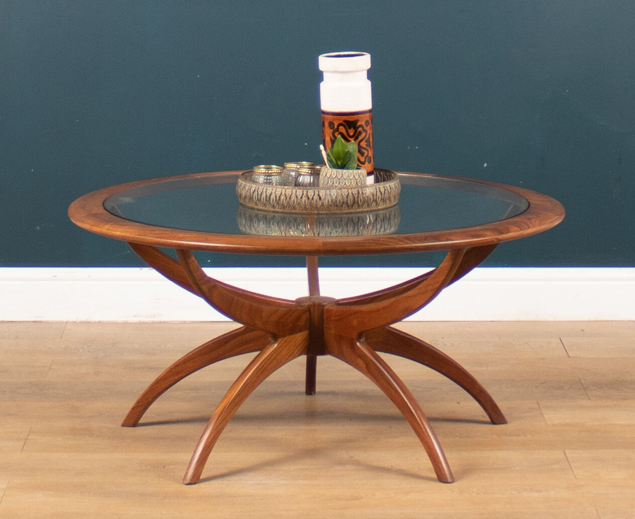 G plan astro spider teak & glass coffee table 1960